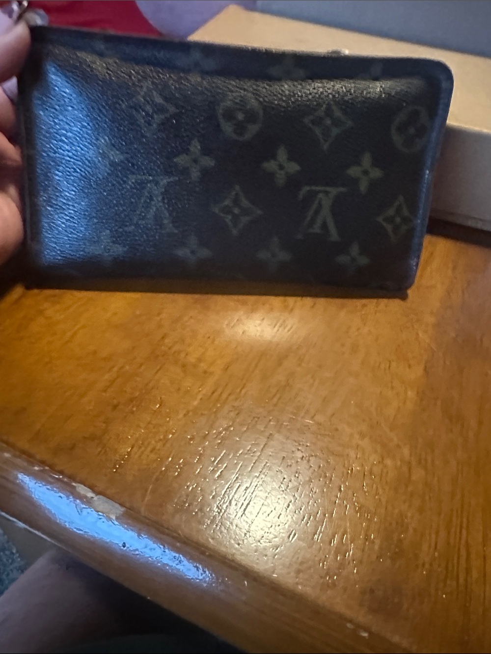 Louis Vuitton Monogram Canvas Wallet in Black and Brown
